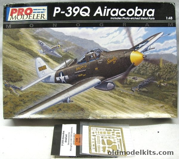 Monogram 1/48 Bell P-39Q Airacobra Pro Modeler With True DetailsWinne Detail Set - Decals for Maj. Joseph H Powell 72 FS 21st FG Mariana Island 1944 / 'Snooks 2' Lt. Col. William Shomo Medal of Honor Recipient, 5924 plastic model kit